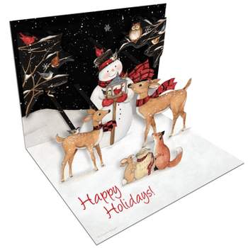 8ct Lang Sam Snowman Pop-Up Boxed Holiday Greeting Cards