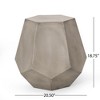 XIYUYEU Modern Geometric Shape Patio End Table, Outdoor End Tables, Minimalist Outdoor Side Table, Outdoor Lightweight Concrete Side Table - 3 of 4