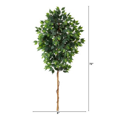 Elegant 6ft Ficus & Fern Mix Artificial Potted Tree
