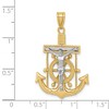 Black Bow Jewelry 14k Two Tone Gold Diamond-cut Mariner's Crucifix Cross Pendant - 4 of 4