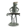 SPI Home Jazzy Keyboard Frog Garden Sculpture – 20" Tall Whimsical Metal Musician Décor, Outdoor Frog Statue with Piano - 2 of 3