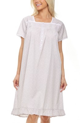 Short Sleeve Nightie  Juliet is a 100% Cotton White Nightie