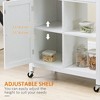 NicBex 1 Drawer Rolling Kitchen Island Cart with 1 Cabinet and 2 Open Shelves,Kitchen Island on Wheels with Towel Rack,Island Table for Kitchen - 4 of 4