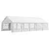 Heavy Duty Wedding Tent & Carport, Portable Garage with Removable Sidewalls, Large Outdoor Canopy with Windows for Event - 4 of 4