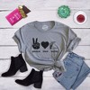 Womens Peace Love Tacos T shirt Funny Saying Cute Graphic Vintage Ladies Design - Crazy Dog Women's T Shirt - 3 of 4