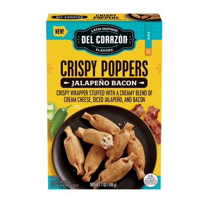 Del Corazon Frozen Crispy Poppers Jalapeno Bacon - 7oz