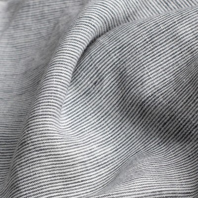 King Size Shadow Pinstripe French Linen Pillowcase Set