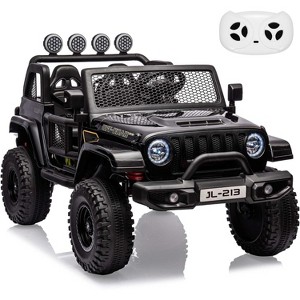 24V 2-Seater Kids Ride On Truck, Electric Battery Powered Car with 2WD/4WD Switch, Remote Control, Trunk, LED Lights, Music & Suspension - 1 of 4