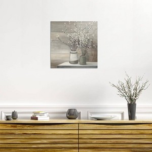 iCanvas Willow Still Life Gray Pots Crop by Julia Purinton Canvas Print Wall Art - 1 of 3