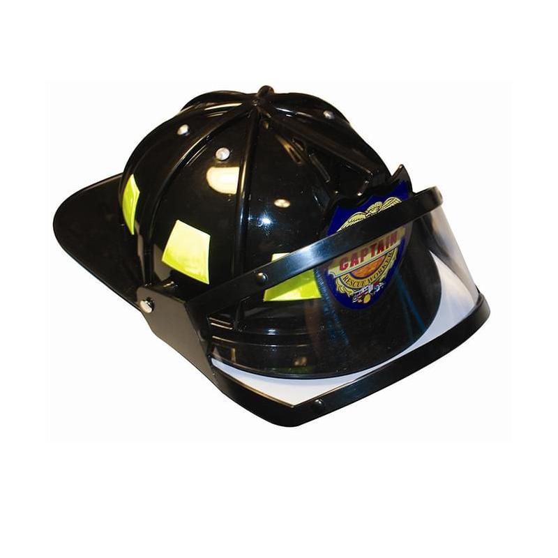 Aeromax Firefighter Adult Costume Black Helmet, 1 of 2