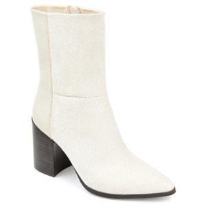 Journee Collection Women's Sharlie Inside Zip Stacked Heel Booties - 1 of 4