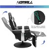 Clcbdeyit Ergonomic High Back Swivel Reclining Black White Chair - 4 of 4