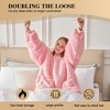 Inhand Wearable Blanket Hoodie for Adult Flannel Oversized Hoodie Sweatshirt Blanket with Pockets Birthday Gifts for Women - 4 of 4