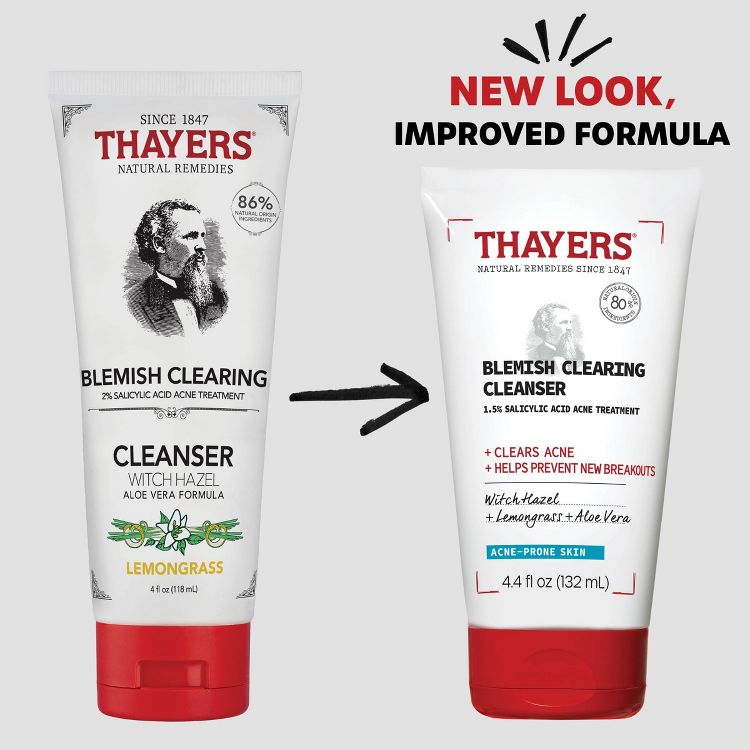 Thayers Natural Remedies Acne Clearing Cleanser with Salicylic Acid - 4.4 fl oz, 3 of 9