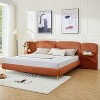 Christopher Knight Home Lindis Modern Upholstered Bed with 2 Built-in Shelves - 2 of 4