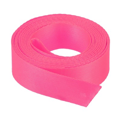 Unique Bargains Flexible Tight Weave Flat Nylon Webbing Strap for Luggage-rack Rose Red