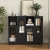 KWPZQEB 4-Tier Storage Cabinet, Floor Cabinet with Drawer & Adjustable Shelves, Freestanding Storage Table for Living Room, Entryway - 4 of 4