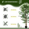 Syemin Artificial Plants Decorative Artificial Ficus with Pot Indoor Outdoor Fake Plant for Home Office Living Room, Green, 49.2"*7.9"*7.9" - 4 of 4