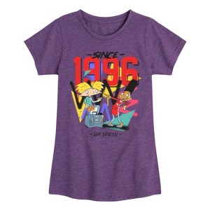 Girls' - Hey Arnold! - Since 96 Fitted Short Sleeve Graphic T-Shirt - 1 of 4