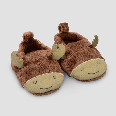 Baby Boys' Moose Slippers - Just One You® made by carter's Brown