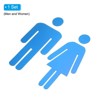 Unique Bargains Self-Adhesive Decor Office Business Men Women Restroom Sign 1 Set - 3 of 4