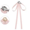 INSPIRE CHIC Women's Wedding Party Satin Brooch Pin Bow Tie with Pearl - 3 of 4