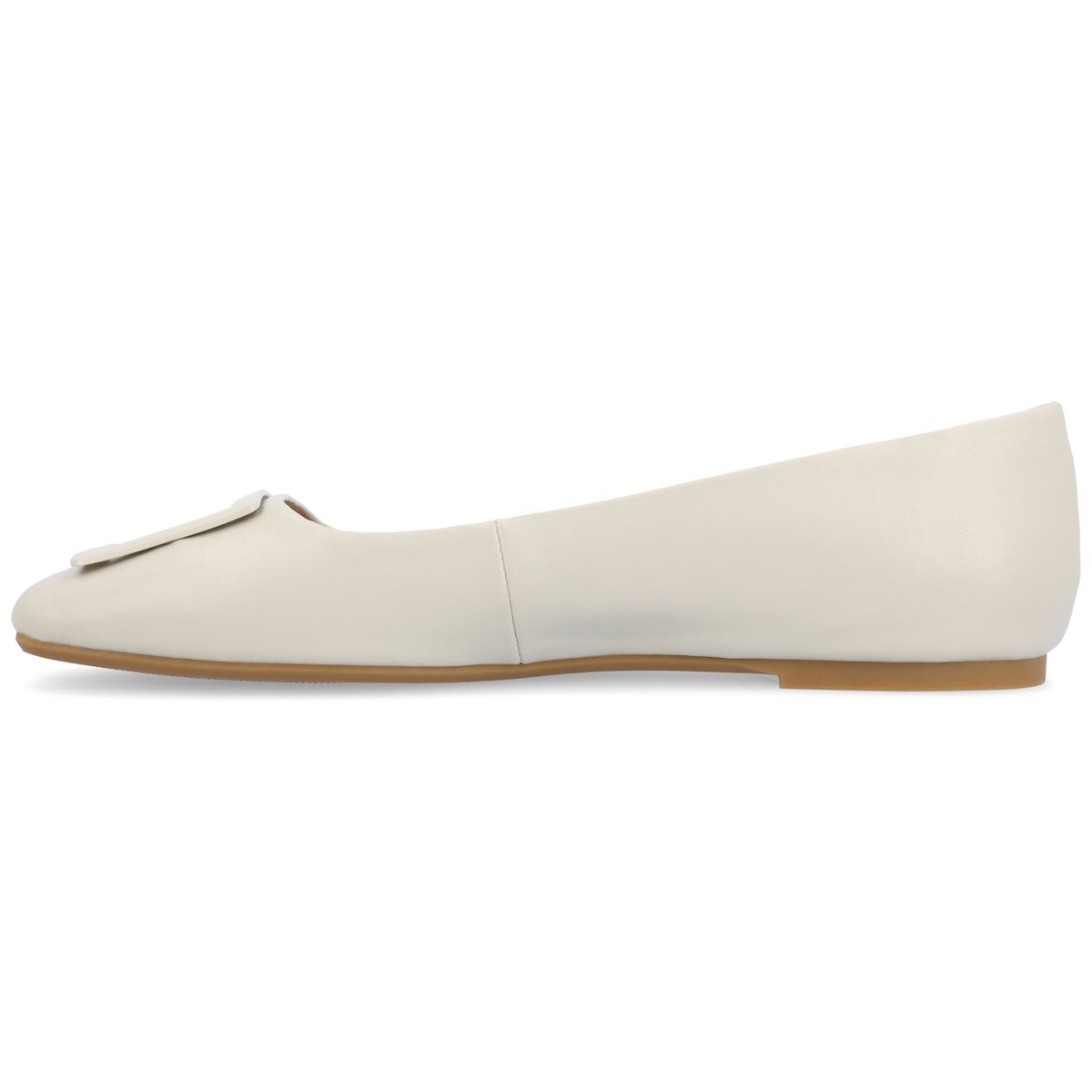 Обувь Journee Collection Women's Zimia Ballet Slip On Square Toe Flats Beige 9 — фото 2