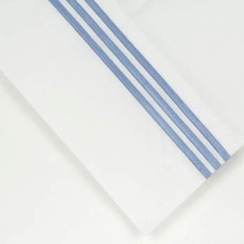Pointehaven 300 Thread Count 100% Long Staple Cotton Percale Embroidered 2 pc Pillow Cases