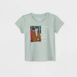 Toddler Girls' Rosa Parks Short Sleeve T-Shirt - Light Green 12M