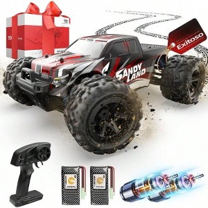 High Speed RC Car 1: 16 Scale 40KM/H 4WD Monster Truck, 2.4GHz Remote Control Toy with 2 Rechargeable Batteries - 1 of 4