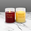 LumaBase Battery-Operated LED Glass Candles with Flickering Flame, Vineyard Names - Set of 2 - 4 of 4