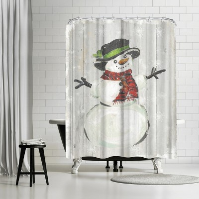 Holiday Snowman by PI Creative Holiday Collection Shower Curtain - Americanflat