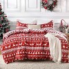 Christmas Duvet Cover Set, 3 Piece Cute Reversible Bedding with 2 Pillow Sham, Soft Quilt Comforter Cover for Bedroom Guest Room Decor - 3 of 4