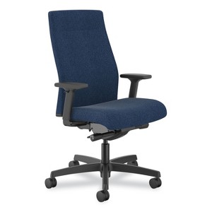 HON Ignition 2.0 Fabric Upholstered Mid-Back Task Chair with Adjustable T-Arms - Navy - 1 of 1