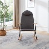 CAVINAS Accent Chair Rocking Chair with Adjustable Headrest Pillow Upholstered Glider Rocker Comfy Chair for Living Room, Bedroom - 4 of 4