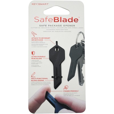 Keysmart SafeBlade Skin-Safe Plastic Box Cutter - Black