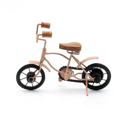 TopComfy Decorative Object Metal Bicycle Pedestal for Contemporary Home and Office Decor, Pink, 10.5"*4.5"*7"