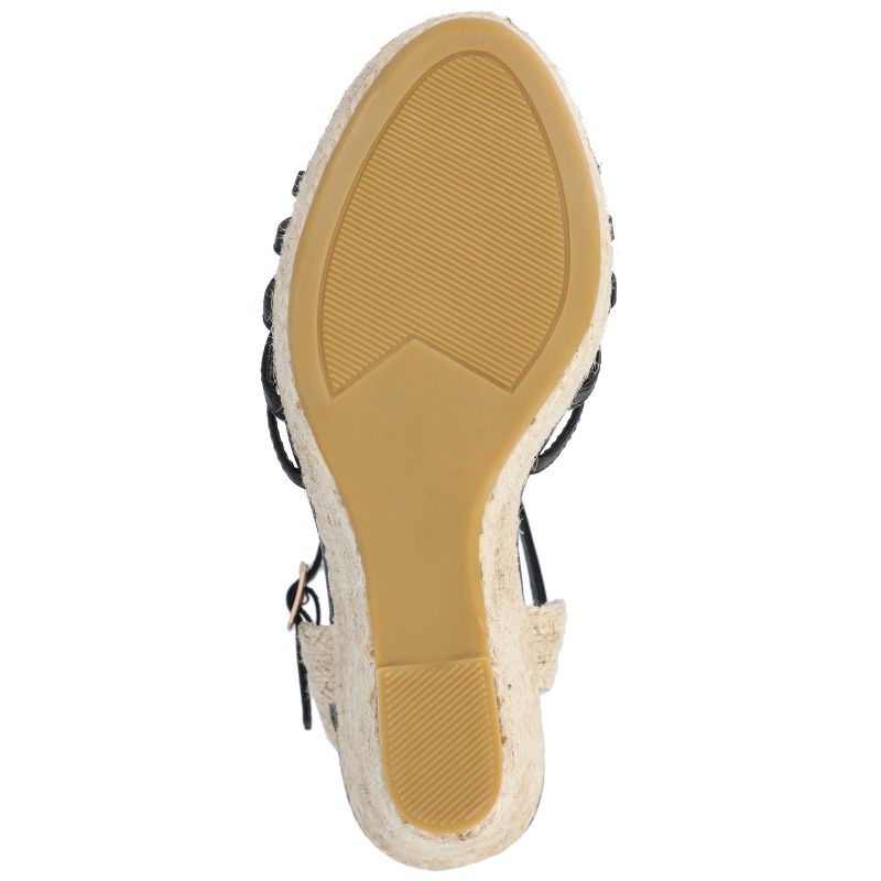 Journee Collection Womens Yara Tru Comfort Foam Buckle Espadrille Wedge Sandals, 6 of 11