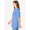 Woman Within Plus Size Perfect Cuffed Elbow-Sleeve Boat-Neck Tee - 4 of 4