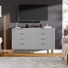 Zstar 55" Fluted 8 Drawer Dresser for Bedroom, Deep Drawers - 2 of 4
