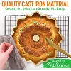 NutriChef Extra Thick Cast Aluminum Bloom Fluted Cake Pan – Non-Stick Coating, Oven Safe - 4 of 4