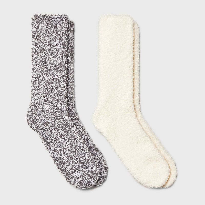Women's 2pk Cozy Marled Crew Socks - Universal Thread™ 4-10, 1 of 7