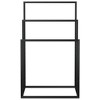 vidaXL Freestanding Towel Rack Black 18.9 in.x9.4 in.x31.1 in. Iron - 3 of 4
