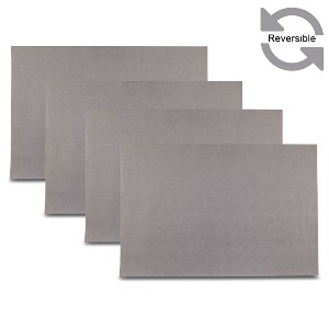 Dainty Home Manhasset Reversible Premium Vegan Leather 12" x 18" Placemats Set of 4 - 1 of 3