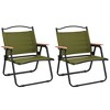 vidaXL Camping Chairs 2 pcs Green 21.3"x16.9"x23.2" Oxford Fabric - 2 of 4