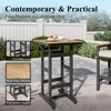 Captiva Designs 3Pc Outdoor Bistro Height Bar Table and 2 Bar Stools with Wicker Backrest and Comfy Cushion - 4 of 4
