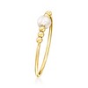 Pure Collection by Ross-Simons Italian 3.5-4mm Cultured Pearl and Bead Ring in 14kt Yellow Gold - 3 of 4