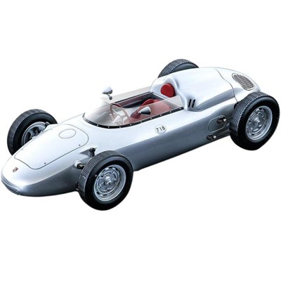 1960 Porsche 718 F2 Press Version Silver "Mythos Series" Limited Edition to 85 pieces Worldwide 1/18 Model Car by Tecnomodel