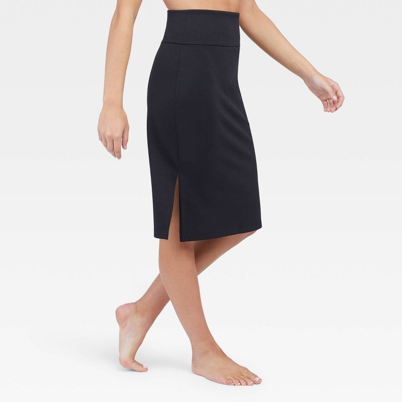 Assets by Spanx Women's Ponte Side Slit Skirt, 4 of 7