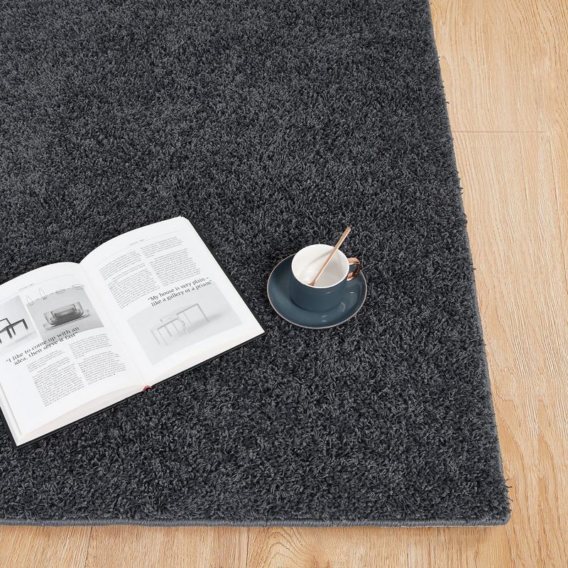 Solid Shaggy Rug Modern Indoor Carpet Fluffy Plush Rug Shag Area Rug Home Decor, 4 of 9